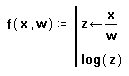 the program returns the base-10 log of z