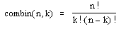 combination equation