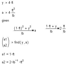 Solving a system of equations for unknown variables of different units.